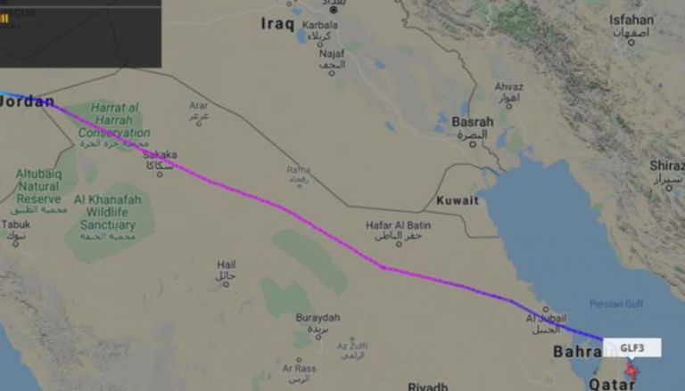 مسار الرحلة الإسرائيلية الغامضة بين الدوحة وتل أبيب